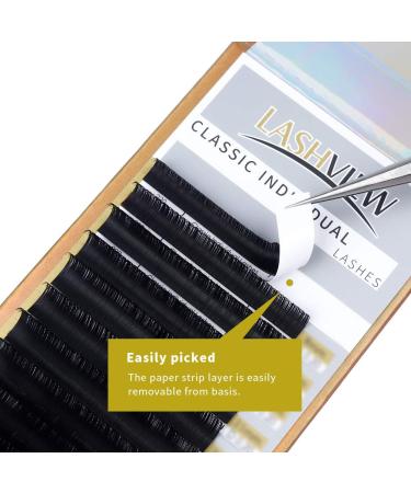 Lashview C-Bend 12mm 0.20 Strength Artificial Eyelash Extensions | Dense Natural Semi-Persistent | Professional Eye-Catching Applications - Buy Online on SooperMarket.com