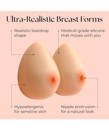 Feminique Silicone Breast Forms - Prosthetic Breasts for Transgender Mastectomy Crossdressers & Cosplay | Fake Breasts Pair (EE/F Cup 3600g Nude) - Buy Online on SooperMarket.com