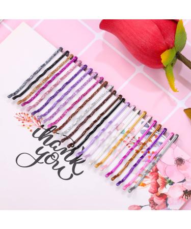 96pcs Glitter Powder Hair Clips: Golden Pink Purple Black Styling Barrettes - Buy Online on SooperMarket.com