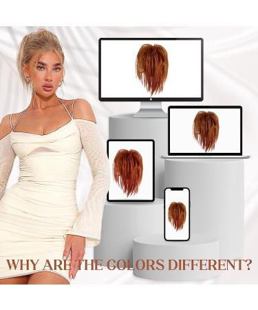 PORSMEER Claw Clip Ponytail Hair Extension - Tousled Updo Bun Copper Red 10 inch Auburn - Buy Online on SooperMarket.com