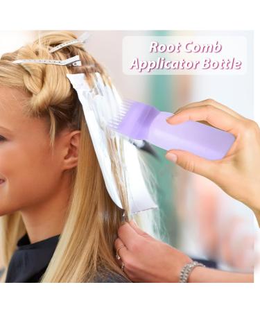3Pcs Root Comb & Hair Dye Applicator Bottle Set | No Leakage Hair Tools - 6OZ with Graduated Scale | Multi-Coloured - Buy Online on SooperMarket.com