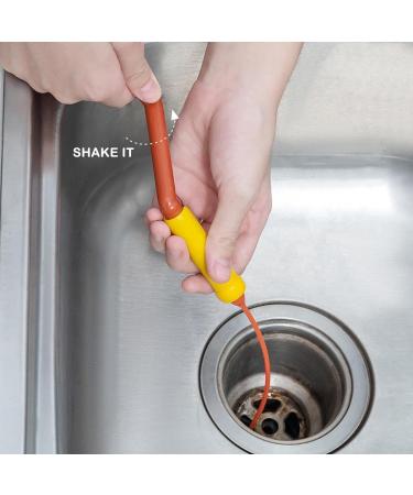 Cikiki Sink Snake Cleaner Drain Hair Clog Remover Tool With Rotating Drain Cleaner Facility Handle Drainage - Buy Online on SooperMarket.com