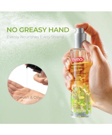 TYMO Argan Hair Oil Spray - Vegan Hydrating Blend for Frizzy Hair | Organic Formula Smooth Ends & Add Shine | 1.69 Fl Oz - Buy Online on SooperMarket.com