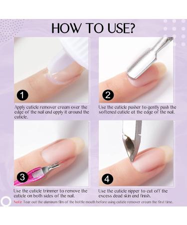 Saviland Cuticle Remover Kit - 120ML Cuticle Cream with Trimmer Nipper & Pusher - Nail Care Tools for Salon & DIY - 4.06 Oz - Buy Online on SooperMarket.com