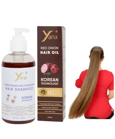 Yana Red Onion Hair Oil With Yana 2-in-1 Shampoo & Conditioner