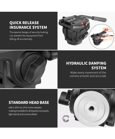 Neewer Heavy Duty Video Camera Tripod Fluid Drag Pan Head - DSLR Video Camcorder Shooting - 11 lbs Capacity - Buy Online on SooperMarket.com
