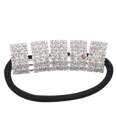 OSALADI Crystal Ponytail Rhinestone Hair Ropes Bracelet Hair Ties Elastic Hair Scrunchies Bands Ponytail Holders Glitter Elastic Hair Ties Toddler Barrettes for Girls Sequins Miss Curls