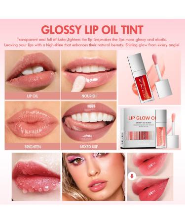 Buy Hydrating Lip Glow Oil - Plumping Tinted Lip Gloss | Long Lasting Moisturizing Lip Care (Set B) - 3 Colors Available | Ideal for International Shipping - Buy Online on SooperMarket.com