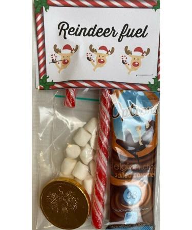 Reindeer Fuel Snowman Soup Salted Caramel Hot Chocolate Marshmallows & Candy Cane Christmas Eve box Xmas Hot Choc Gift