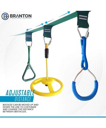 Three-Piece Ninja Line Accessories Set: Durable Ring, Triangle, and Wheel - Ninja Warrior Training Equipment for Obstacle Course - Buy Online on SooperMarket.com