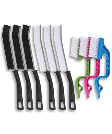 9 Pcs Crevice Cleaning Brush Bathroom Gap Brush Hand-held Groove Gap Cleaning Tools Multifunctional Crevice Gap Cleaning Brush Tool Shutter Door Window Track Kitchen Cleaning Brushes Kit