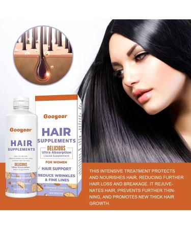 Hair Growth Oil - Hair Supplements For Women with Vitamin B6 Pumpkin Seed Oil For Skincare - Boost Hair Growth For Eyelashes Eyebrows & Dry Damaged Hair Moisturizer Face Hair - Buy Online on SooperMarket.com