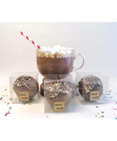 Hot Chocolate Bombs with Marshmallow Handmade Individually wrapped set of 3 - Buy Online on SooperMarket.com