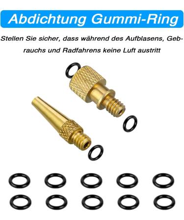 26-Piece Bicycle Valve Adapter Set - Autoventile & French Valve with Sealing Rings for All Bicycle Pumps - Auidy_6TXD - Buy Online on SooperMarket.com