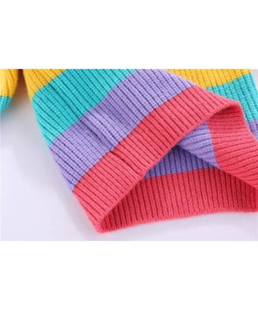 Mud Kingdom Baby Girl Rainbow Stripe Sweater Pullover Pink 12-18 Months - Buy Online on SooperMarket.com