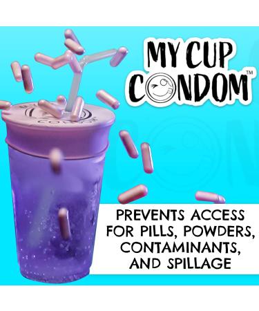 Drink Protection Cap (12 Pack) - Spiking Prevention Cup Covers - Individually Wrapped Reusable Latex with Straw Hole - Fits All Cup Sizes - 12 Count - Buy Online on SooperMarket.com