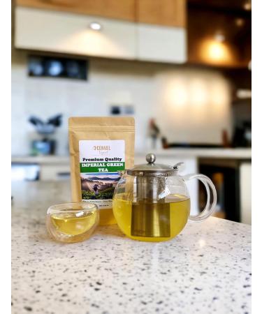 CENVEL Imperial Green Tea | Pure & Natural Loose Leaf Green Tea | Exclusive Large Leaves Green Tea | Rich in Antioxidants | Eco-Friendly Packaging | (150g) - Buy Online on SooperMarket.com