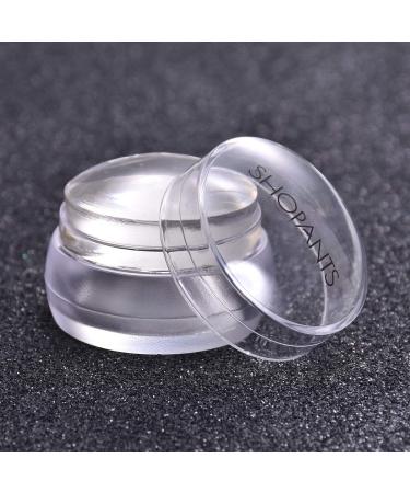 SHOPANTS XL Clear Soft Nail Stamper Kit with Scraper - Silicone Nail Art Printer Manicure Tool with Lid - Buy Online on SooperMarket.com