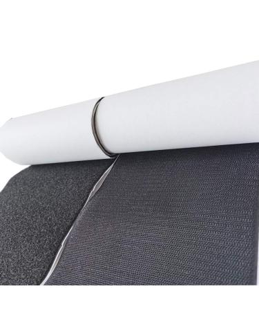 6 inch Width Self Adhesive Hook and Loop Fastening Tape Heavy Duty Strips 1 Yard (Black  6 inch x 1.1 Yard) Black 6 inch x 1.1 Yard