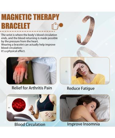 EnerCoppeX Copper Magnetic Bracelet for Women - Detox Jewelry with 3500 Gauss Magnet (CPB-2052) - Buy Online on SooperMarket.com