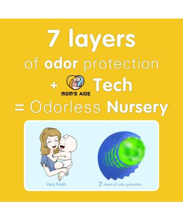Moms Aide 4 Refill Cassettes - Compatible with Angelcare Diaper Genie & Litter Loose II | International Shipping Available - Buy Online on SooperMarket.com