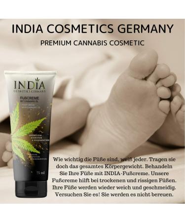 Regenerating Foot Cream with Hemp Seed Oil - Premium 75ml for Dry & Cracked Feet | India Cosmetics Germany - Buy Online on SooperMarket.com