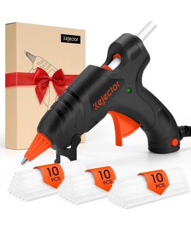 Kejector Hot Glue Gun  Mini Hot Glue Gun kit with 30pcs Glue Gun Sticks  Fast Heating Small Glue Gun  Anti-Drip Glue Gun for Kids DIY School Craft Projects and Quick Home Repairs  20W Black Fireproof