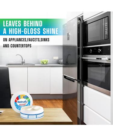 NATRUTH Kitchen Paste with Sponge Stainless Steel Cleaning Paste Rapidly Degreasing Household Miracle Cleaner for Kitchen Counter Oven Surfaces Cooker Tops Multi Surface Cleaner (300g) - Buy Online on SooperMarket.com