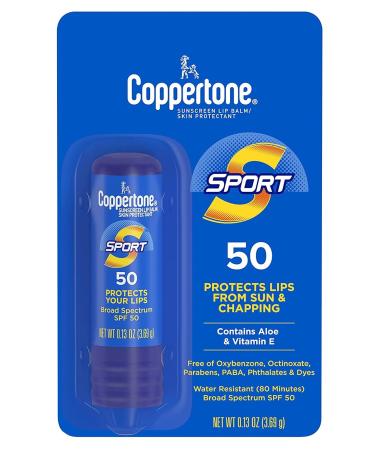 Coppertone Spf50 Sport Lip Balm 0.13 Ounce (3ml) (3 Pack)