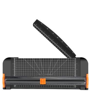 Paper Cutter  12 Inch Guillotine Paper Trimmer a4 with Automatic Security Safeguard and Side Ruler for Coupon  Craft Paper and Photos (Black)