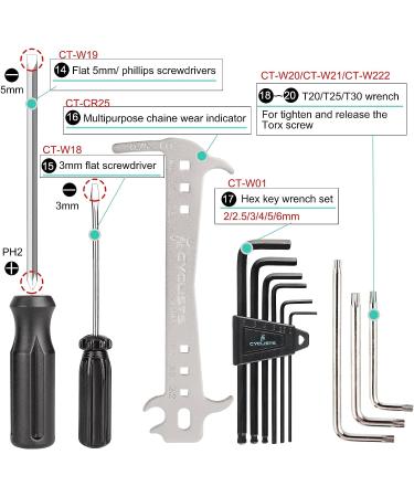 27 Piece Bike Tool Kit for Mountain/Road Bicycle Maintenance & Repair with Storage Case - Buy Online on SooperMarket.com