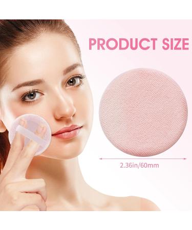 50 Soft Velour Makeup Powder Puffs - Perfect for Loose Setting & Pressed Powder | Cotton Face & Body Puff (Pink - Buy Online on SooperMarket.com
