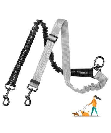 Double leashes for dogs Reflective dog leash 360 Rotatable Adjustable training leash for walking training and jogging