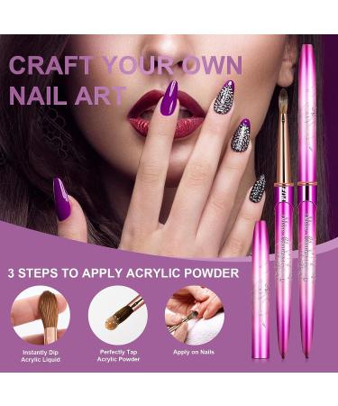 Shine Chance Size 4 Acrylic Nail Brush - 100% Real Kolinsky Art Brush for Professional DIY Manicures - Handmade Nail Extension Tool for Home Salon - Beginners Friendly - Buy Online on SooperMarket.com