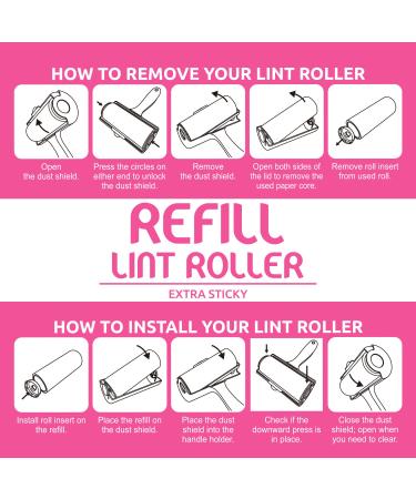 WBM Home Extra Sticky Lint Roller Refill - 2 Pack 120 Sheets for Pet Hair Removal | Best Lint Remover for Home & Travel - Buy Online on SooperMarket.com