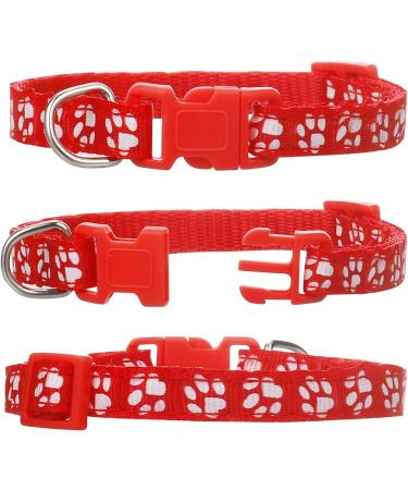 Heyu-Lotus 12-Pack Puppy Collars Paw Print Puppy Whelping Collars Quick Release Buckle Adjustable Leash Pet Safety Collars for Puppies and Cats (M) - Buy Online on SooperMarket.com