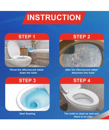 12PCS Toilet Cleaner Toilet Cleaner Tablets Toilet Descaler Heavy Duty Toilet Bowl Cleaner Tablets Toilet Limescale Remover Strong Toilet Cleaner for Stains Tablets Toilet Freshener Toilet Cleaning - Buy Online on SooperMarket.com