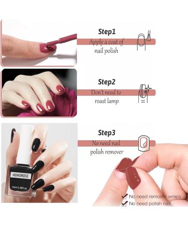 Black Nail Polish Nail Varnish Quick Dry Long Lasting Nail Polish Water Based Formula Non-toxic No Need Baking Nail Varnish for Women Girls DIY Nail Art Manicure at Home - Buy Online on SooperMarket.com
