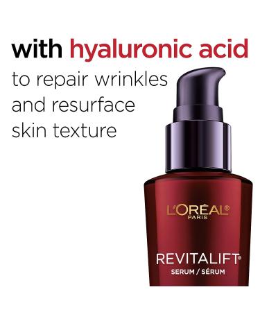 L'Oreal Paris Revitalift Triple Power Anti-Aging Face Serum 1 Fl Oz - Hyaluronic Acid & Pro-Xylane for Wrinkle Repair - Buy Online on SooperMarket.com