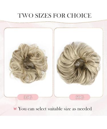 Vlasy Curly Wavy Messy Bun Hair Piece 35g 18/22# - Synthetic Chignon Scrunchies Extensions for Women - Updo Hair Accessories for Girls - Buy Online on SooperMarket.com