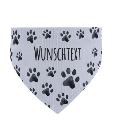 printplanet - Dog scarf with name or text - Scarf for dogs - Layout paw pattern - Size L Size L paw pattern