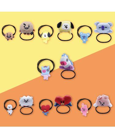 2 PCS BTS Chimmy Hair Tie Set for Women - Bangtan Boys Carton Hair Merchandise - Buy Online on SooperMarket.com