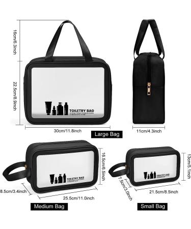 MAANGE Translucent Waterproof Toiletry Bag for Women Men - Travel Makeup Organizer in Black - Buy Online on SooperMarket.com