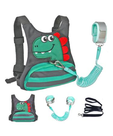 Toddler Leash for Kids-Baby Backpack Child Harness with Anti Lost Wrist Link for Boys/Girls Black