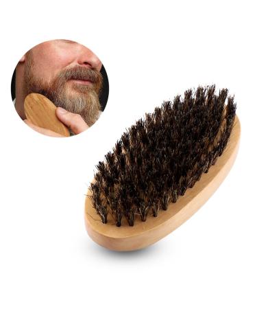Men's Comb Brush - Synthetic Boar Bristles Wooden Handle Oval Design for Mustache & Beard Care Ideal for Military Bags - International Shipping Available - Buy Online on SooperMarket.com