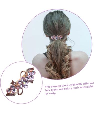 CANIGHT Rhinestone Hair Clip Hair Accessories for Women Rhinestone Barrettes for Women Hair Clips Rhinestones Hair Clip Snap Bridal Hair Accessories Aesthetic Hair Accessories Metal Purple - Buy Online on SooperMarket.com