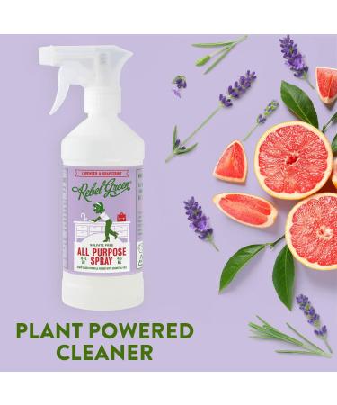 Rebel Green Natural All-Purpose Cleaning Spray | Kid & Pet Safe, Essential Oil Multi-Surface Cleaner | Lavender & Grapefruit Scent | 4 Pack (16 oz) - Buy Online on SooperMarket.com