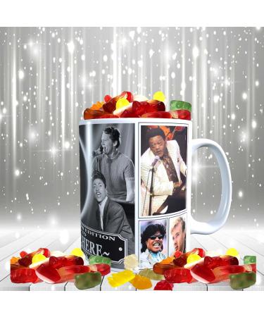 Rock n Roll Greats of 50s & 60s Personalised Music Icon Mug with Choice of Sweets Gift - Buy Online on SooperMarket.com