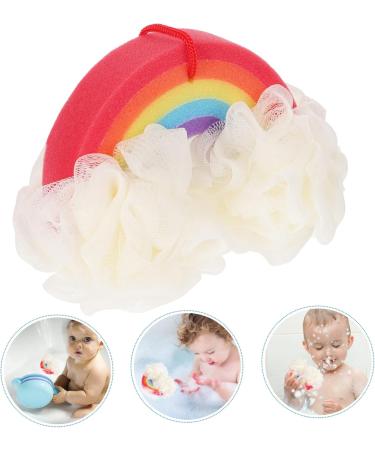 PLAFOPE 1pc Rainbow Bath Ball Body Scrub Sponge Bath Sponges for Cleaning Supply Tub for Newborn Mesh Shower Ball Body Wash Bath Rinser Soft Bath Sponges Wash Puff - Buy Online on SooperMarket.com