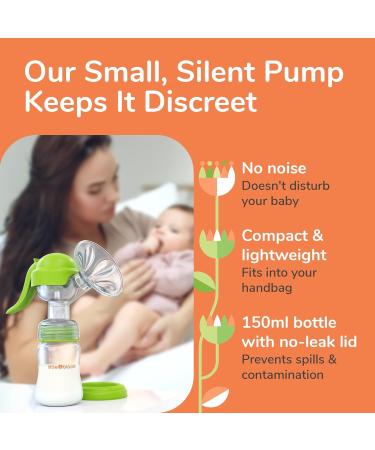 Silicone Breast Pump Manual 5oz | Hands-Free & Portable | BPA-Free Travel Pump for Breastfeeding - Buy Online on SooperMarket.com